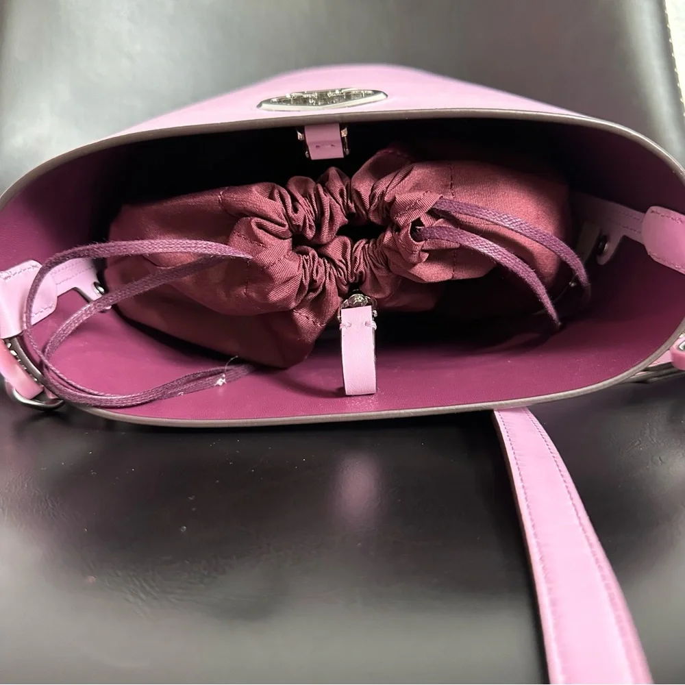 kate spade Pink Bucket Bag with Black Spade Accent